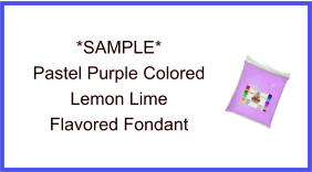 Pastel Purple Lemon Lime Fondant Sample