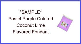 Pastel Purple Coconut Lime Fondant Sample