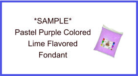 Pastel Purple Lime Fondant Sample