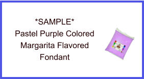 Pastel Purple Margarita Fondant Sample