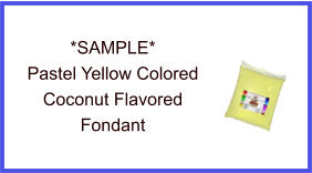 Pastel Yellow Coconut Fondant Sample