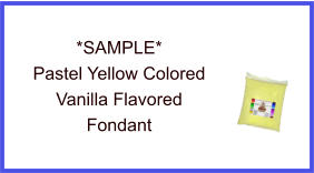 Pastel Yellow Vanilla Fondant Sample