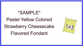 Pastel Yellow Strawberry Cheesecake Fondant Sample