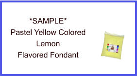 Pastel Yellow Lemon Fondant Sample