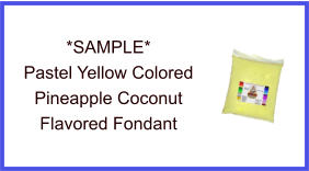 Pastel Yellow Pineapple Coconut Fondant Sample