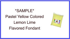 Pastel Yellow Lemon Lime Fondant Sample