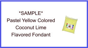 Pastel Yellow Coconut Lime Fondant Sample