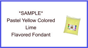 Pastel Yellow Lime Fondant Sample