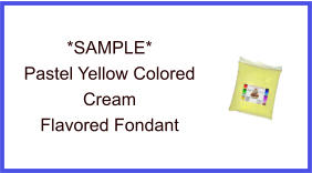 Pastel Yellow Cream Fondant Sample