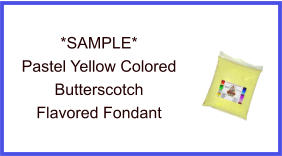 Pastel Yellow Butterscotch Fondant Sample