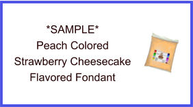 Peach Strawberry Cheesecake Fondant Sample