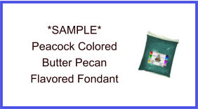 Peacock Butter Pecan Fondant Sample