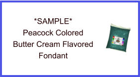 Peacock Butter Cream Fondant Sample
