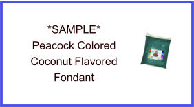 Peacock Coconut Fondant Sample