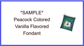 Peacock Vanilla Fondant Sample