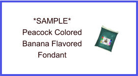 Peacock Banana Fondant Sample