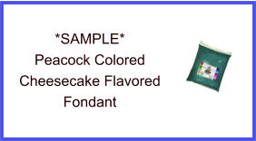 Peacock Cheesecake Fondant Sample