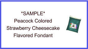 Peacock Strawberry Cheesecake Fondant Sample