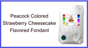 Peacock Strawberry Cheesecake Fondant