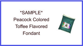 Peacock Toffee Fondant Sample