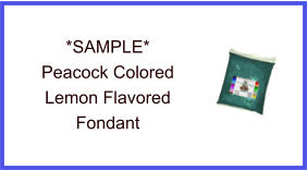 Peacock Lemon Fondant Sample