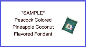 Peacock Pineapple Coconut Fondant Sample