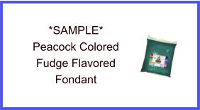 Peacock Fudge Fondant Sample