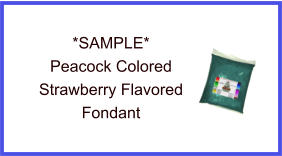 Peacock Strawberry Fondant Sample