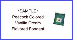 Peacock Vanilla Fondant Sample