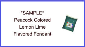 Peacock Lemon Lime Fondant Sample