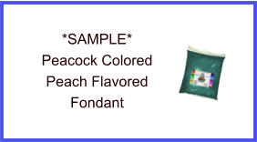 Peacock Peach Fondant Sample