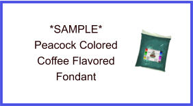 Peacock Coffee Fondant Sample