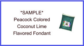 Peacock Coconut Lime Fondant Sample
