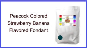 Peacock Strawberry Banana Fondant