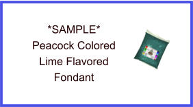 Peacock Lime Fondant Sample