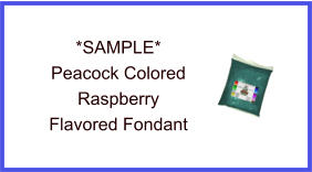 Peacock Raspberry Fondant Sample