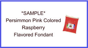 Persimmon Raspberry Fondant Sample