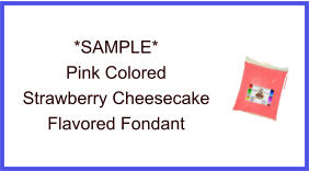 Pink Strawberry Cheesecake Fondant Sample