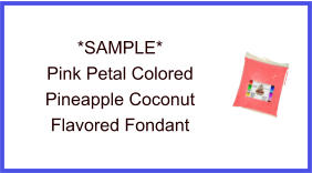 Pink Petal Pineapple Coconut Fondant Sample