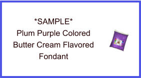 Plum Purple Butter Cream Fondant Sample