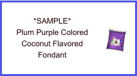 Plum Purple Coconut Fondant Sample