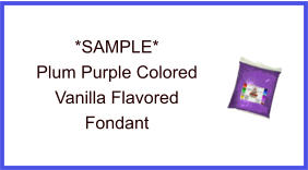 Plum Purple Vanilla Fondant Sample