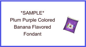 Plum Purple Banana Fondant Sample