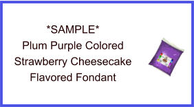 Plum Purple Strawberry Cheesecake Fondant Sample
