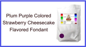 Plum Purple Strawberry Cheesecake Fondant