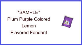 Plum Purple Lemon Fondant Sample