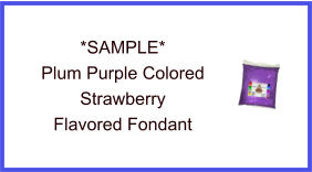 Plum Purple Strawberry Fondant Sample