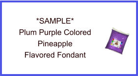 Plum Purple Pineapple Fondant Sample