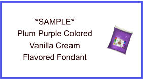 Plum Purple Vanilla Fondant Sample