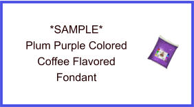 Plum Purple Coffee Fondant Sample